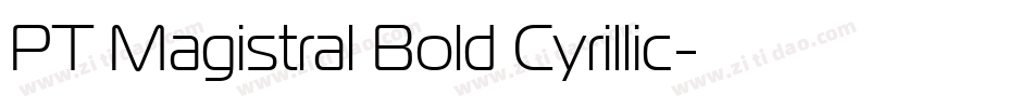 PT Magistral Bold Cyrillic字体转换
